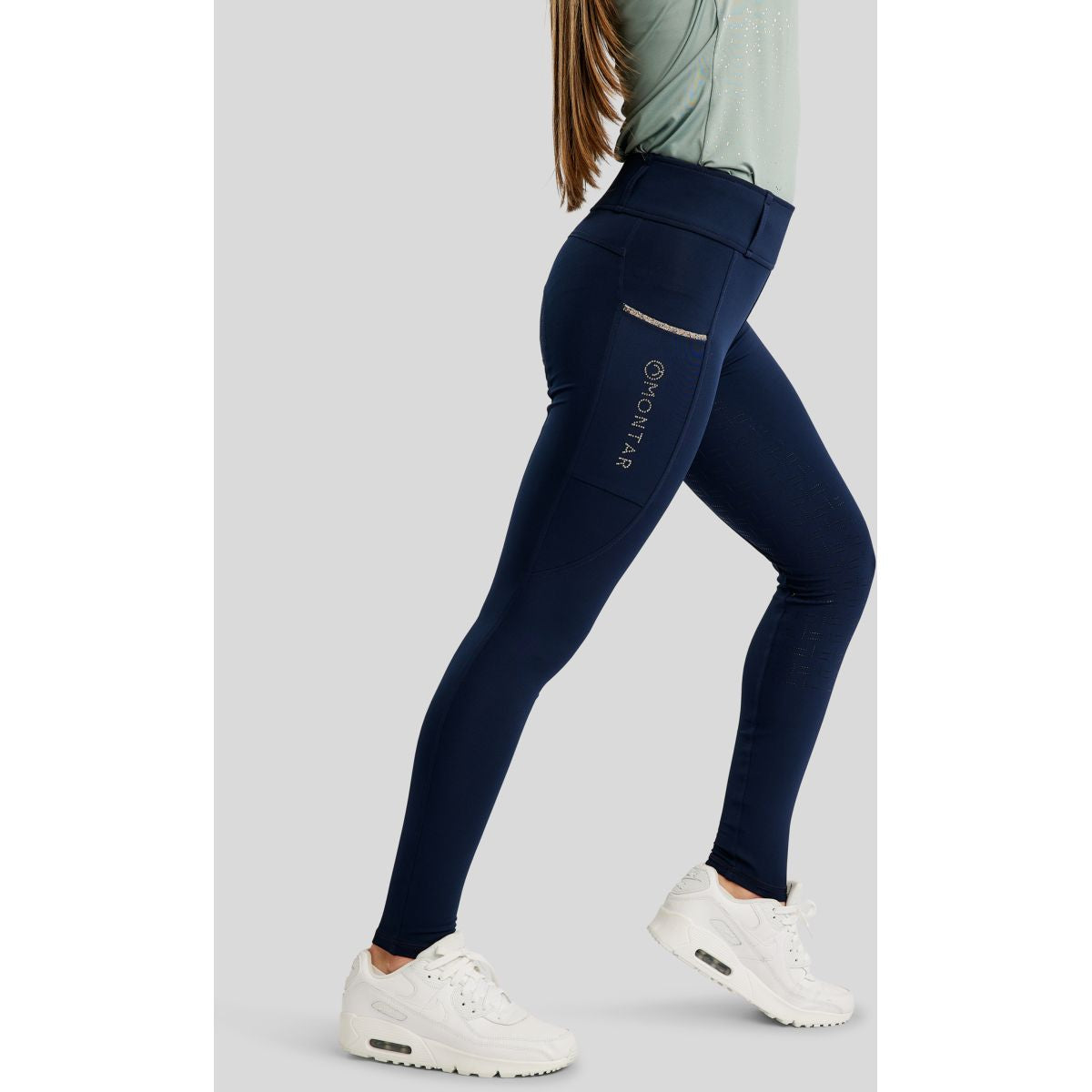 Montar Legging de Equitación MoLila Champagne Crystals Junior Navy