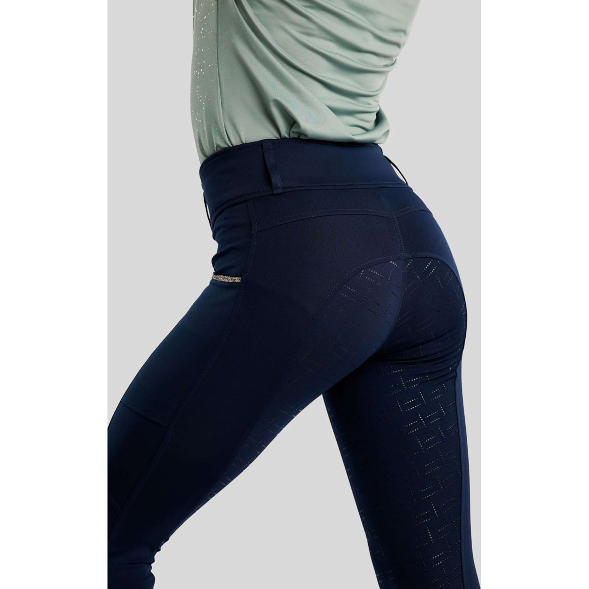Montar Legging de Equitación MoLila Champagne Crystals Junior Navy