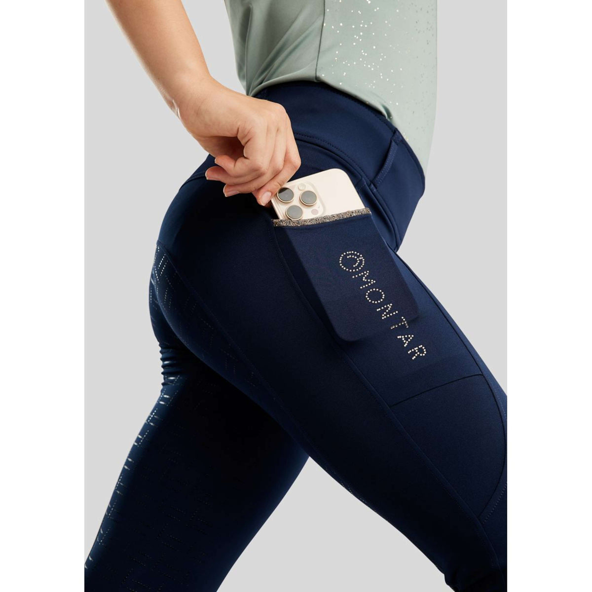 Montar Legging de Equitación MoLila Champagne Crystals Junior Navy