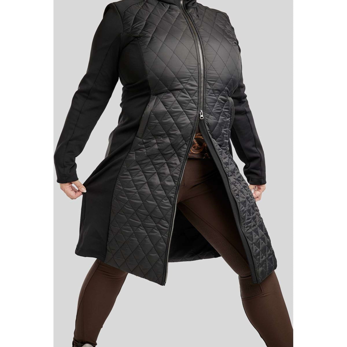 Montar Jack MoQuinn Quilted Long Negro