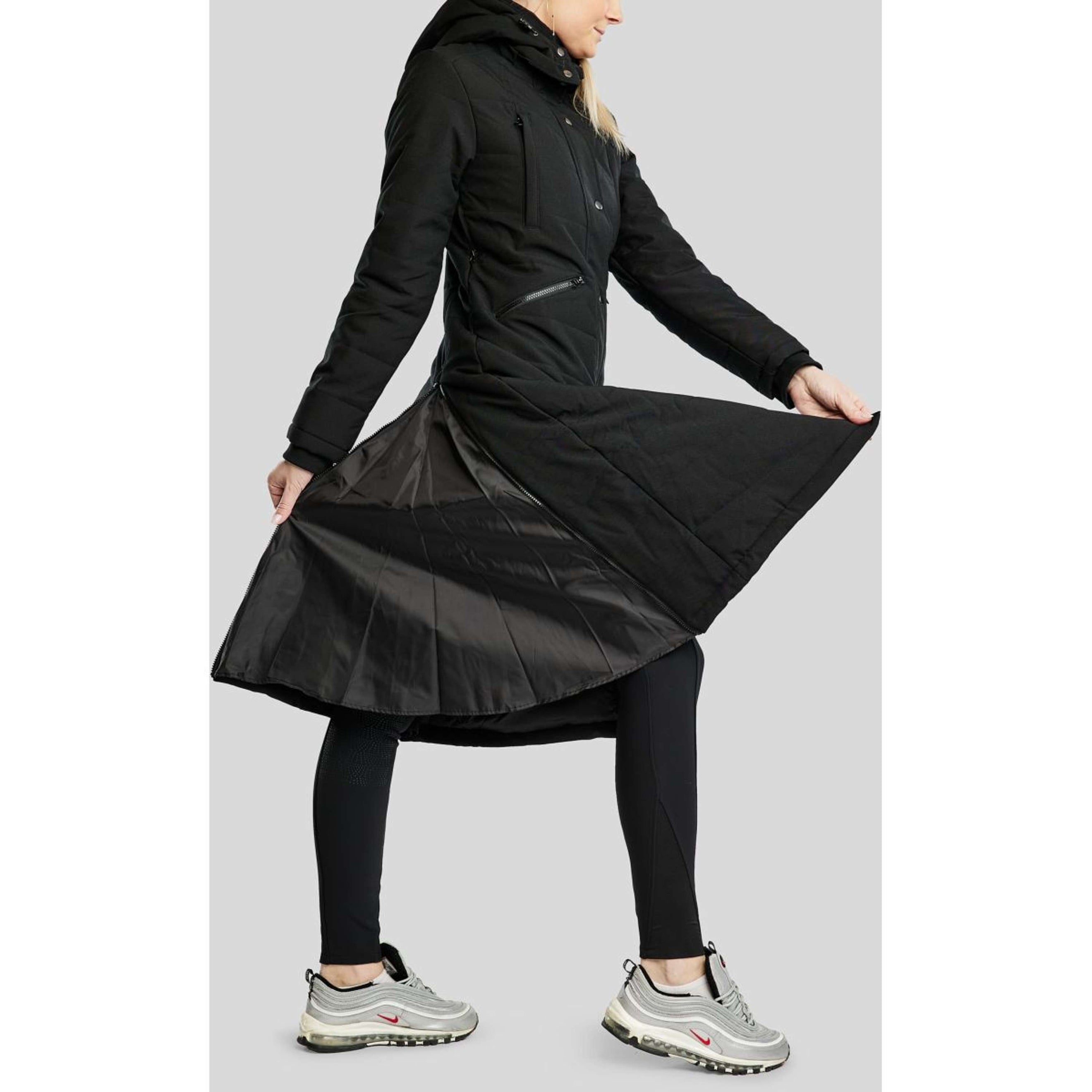 Montar Chaqueta Dicte Extra Largo Negro