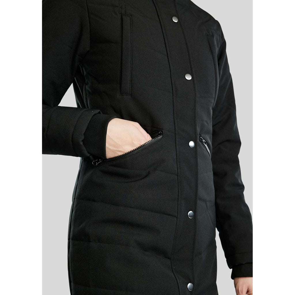 Montar Chaqueta Dicte Extra Largo Negro