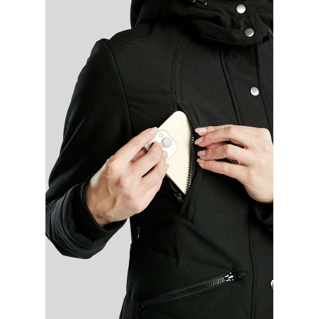 Montar Chaqueta Dicte Extra Largo Negro