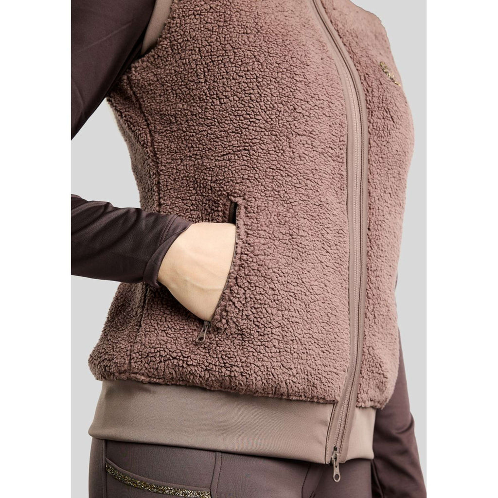 Montar Chaleco MoEbba Teddy Pile Golden Quartz Nougat Brown
