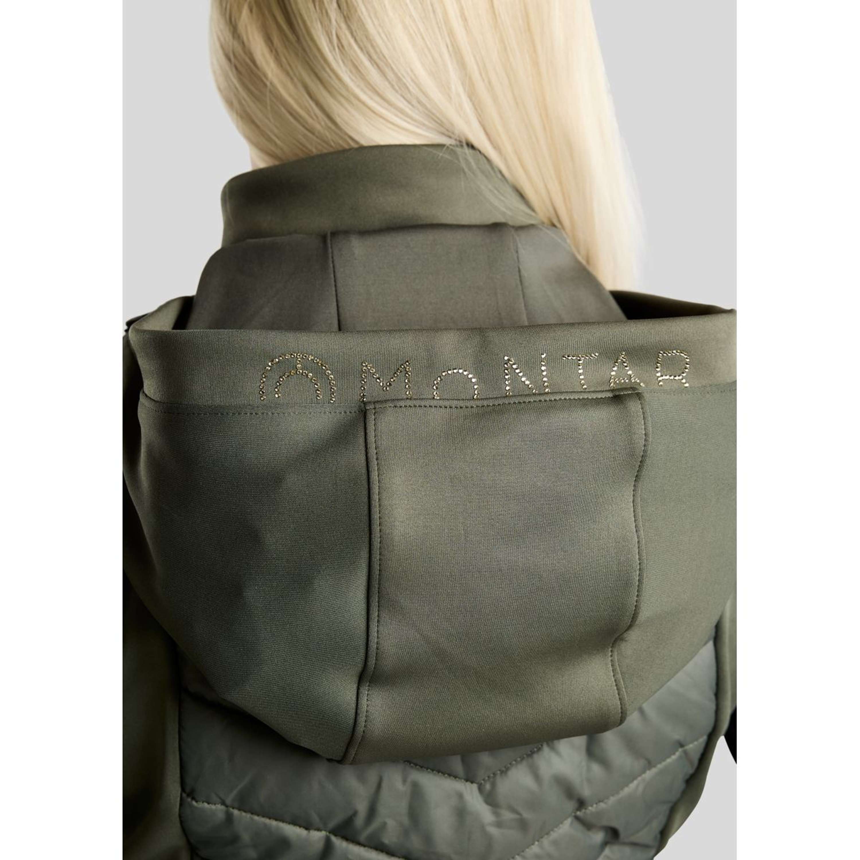 Montar Chaleco MoEverline Hybrid Detachable Hood Golden Quartz Crystals Forest Green