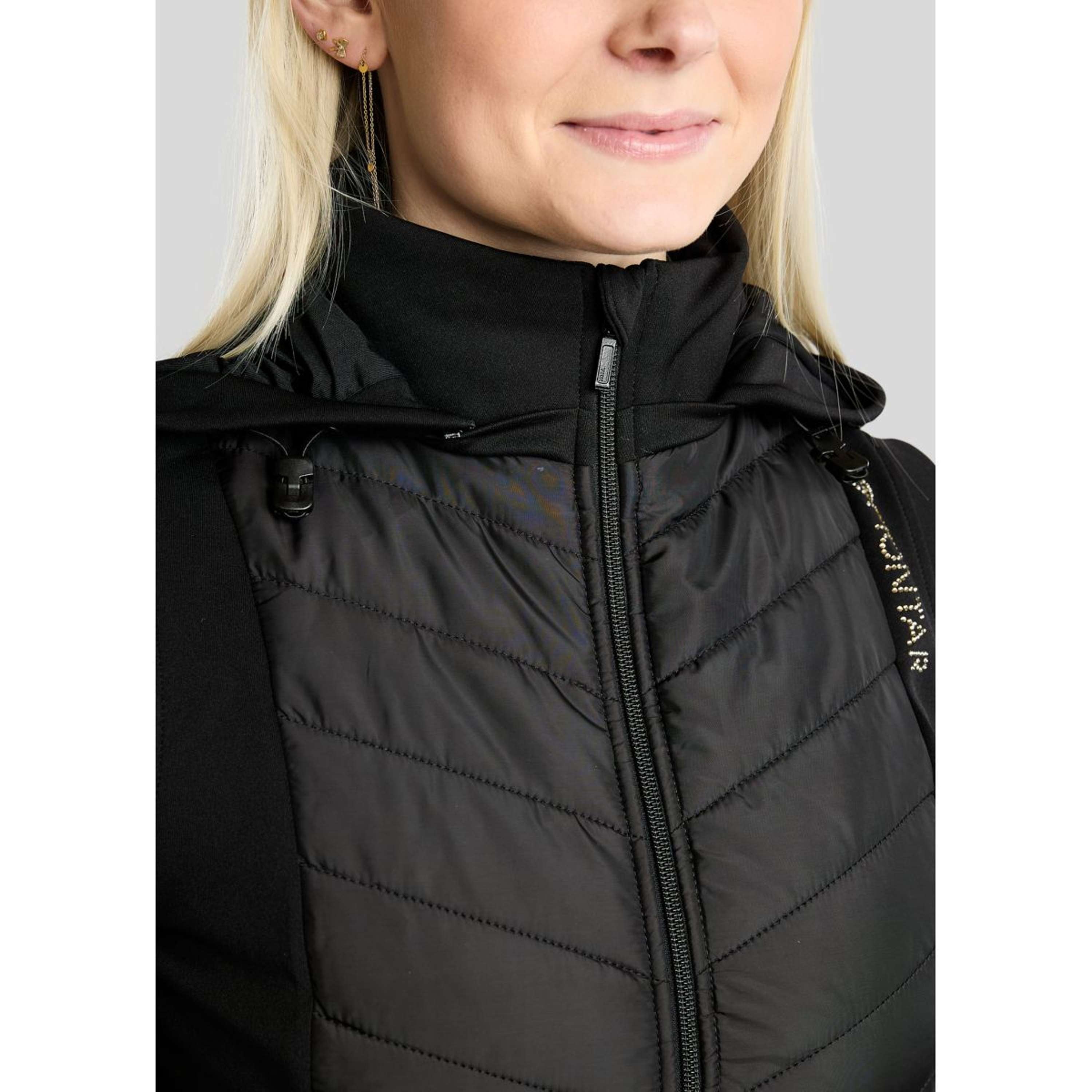 Montar Chaleco MoEverline Hybrid Detachable Hood Golden Quartz Crystals Negro