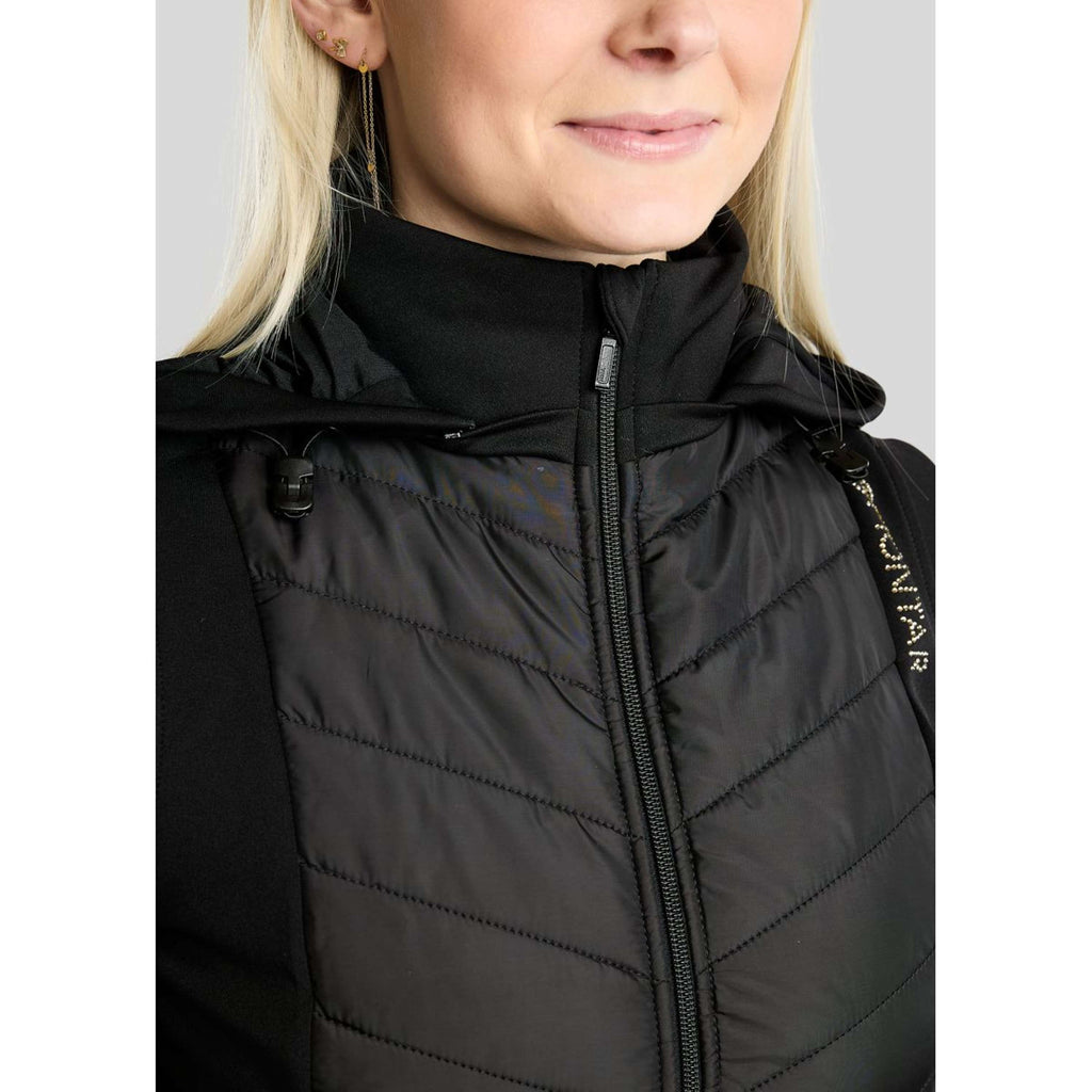 Montar Chaleco MoEverline Hybrid Detachable Hood Golden Quartz Crystals Negro