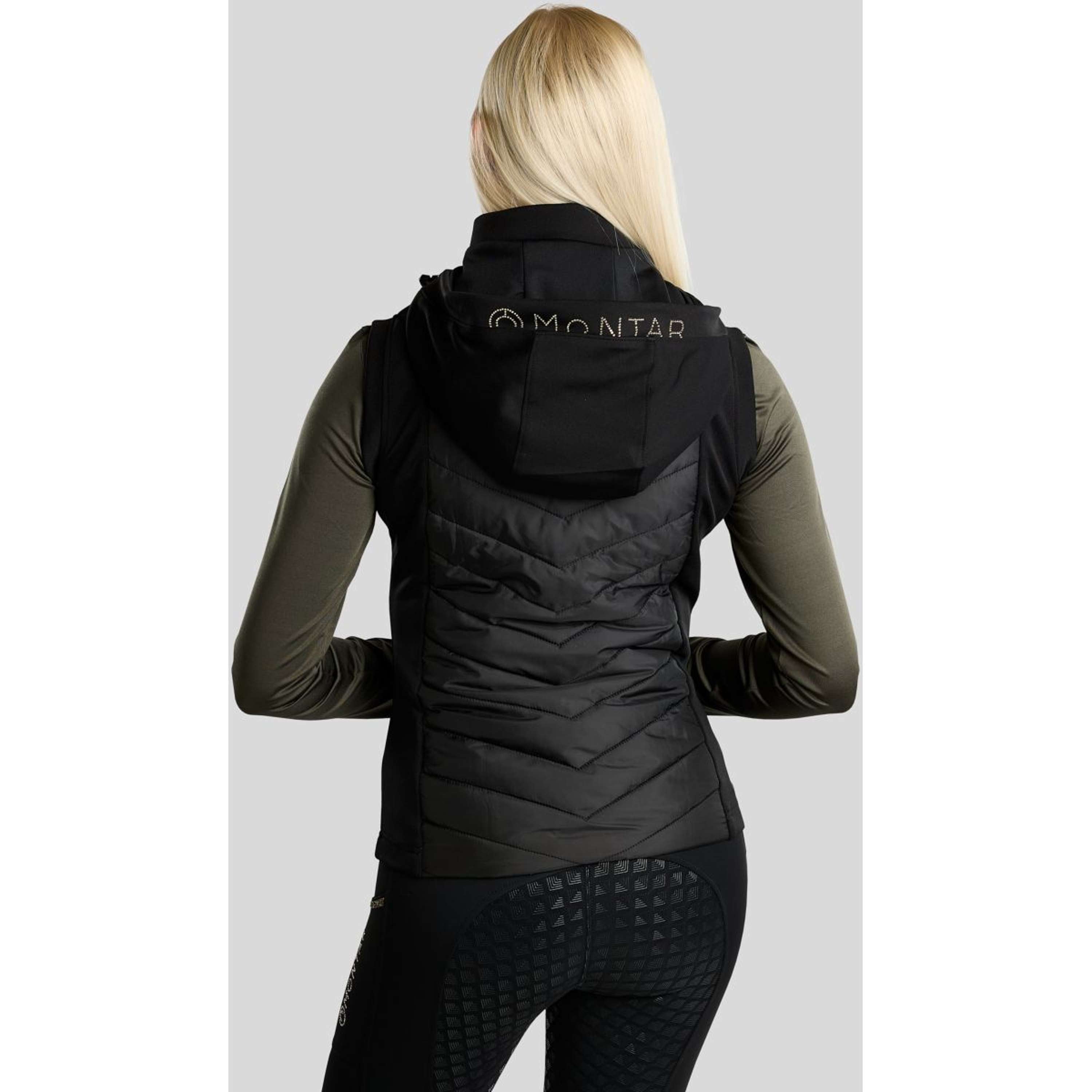 Montar Chaleco MoEverline Hybrid Detachable Hood Golden Quartz Crystals Negro