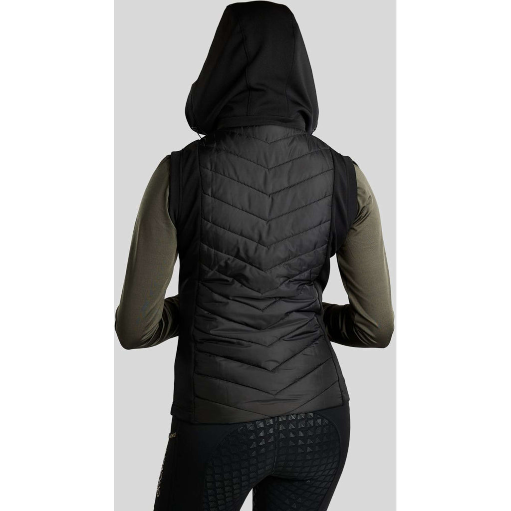 Montar Chaleco MoEverline Hybrid Detachable Hood Golden Quartz Crystals Negro