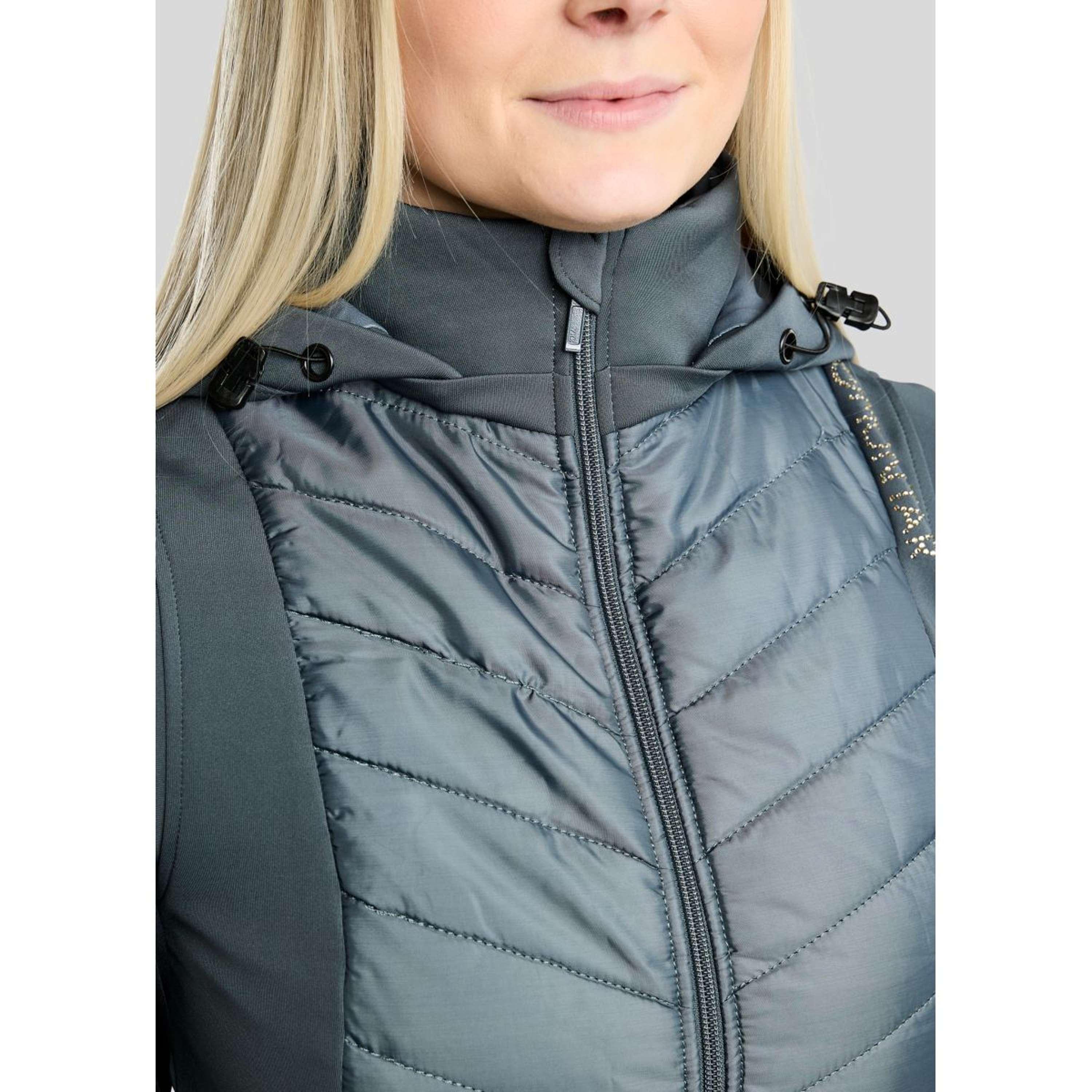 Montar Chaleco MoEverline Hybrid Detachable Hood Golden Quartz Crystals Dark Slate
