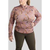 Montar Camiseta Haily Bridle Print Curve Mangas Largas Dusty Rose