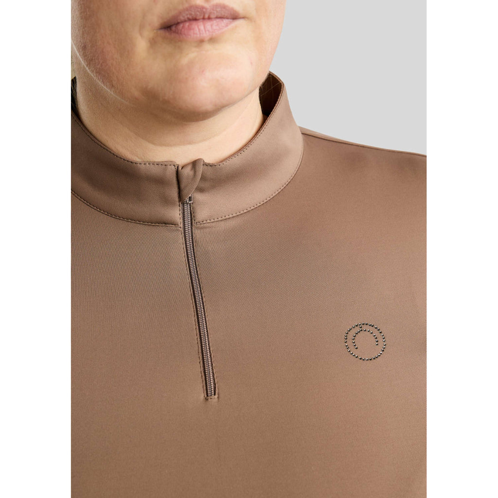 Montar Camiseta MoFlair Curve Mangas Largas Nougat Brown