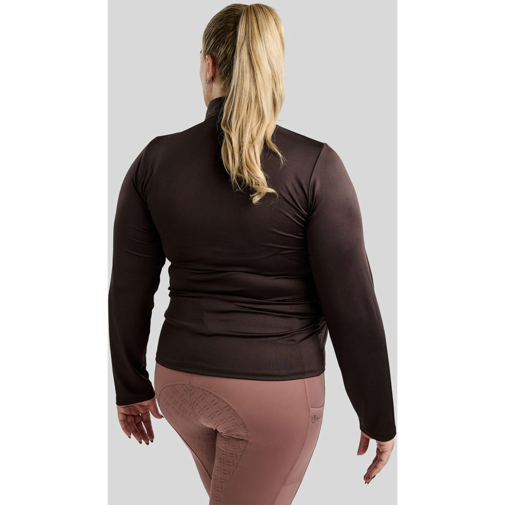 Montar Camiseta MoFlair Curve Mangas Largas Marron