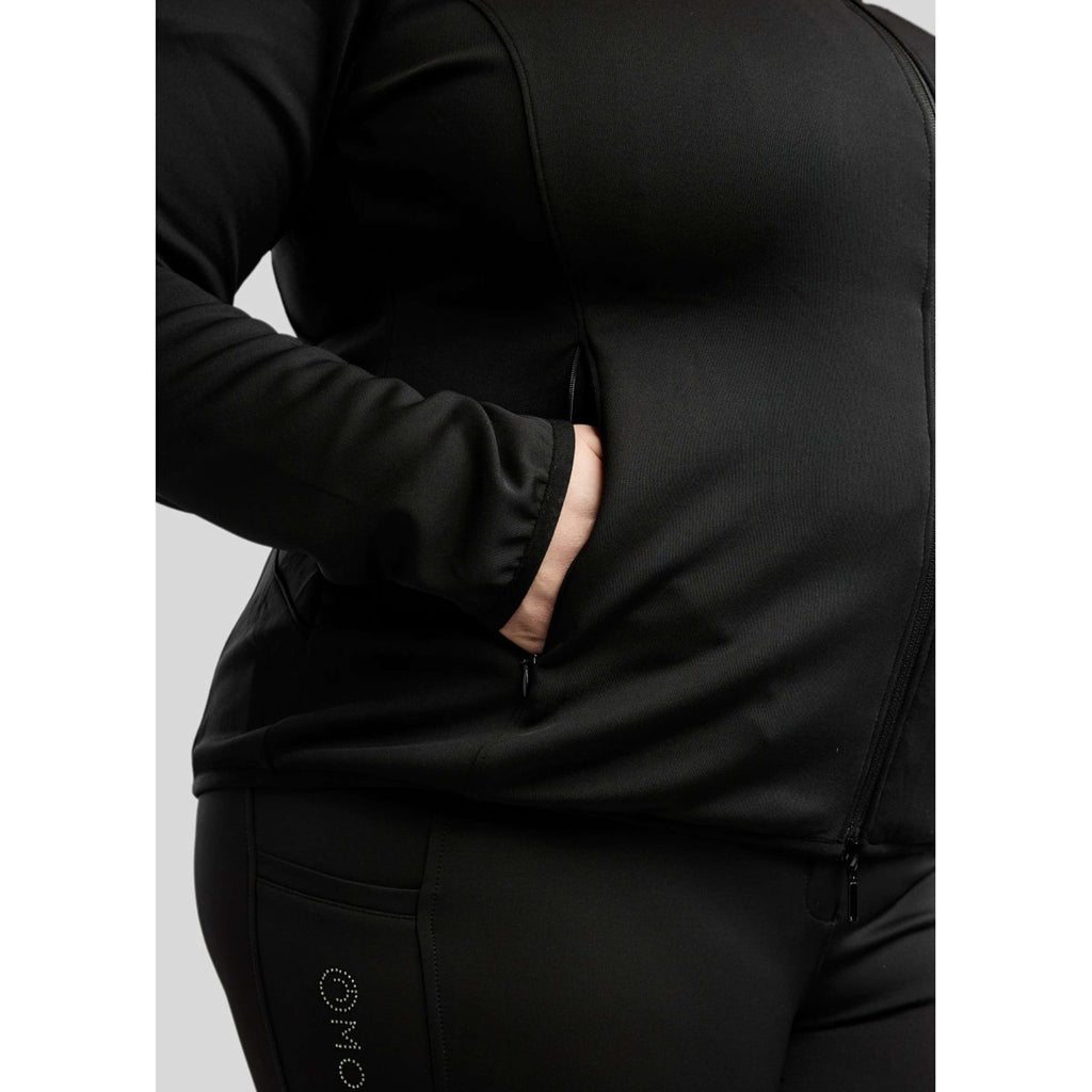 Montar Sudadera con capucha y cremallera MoFlair Curve Negro