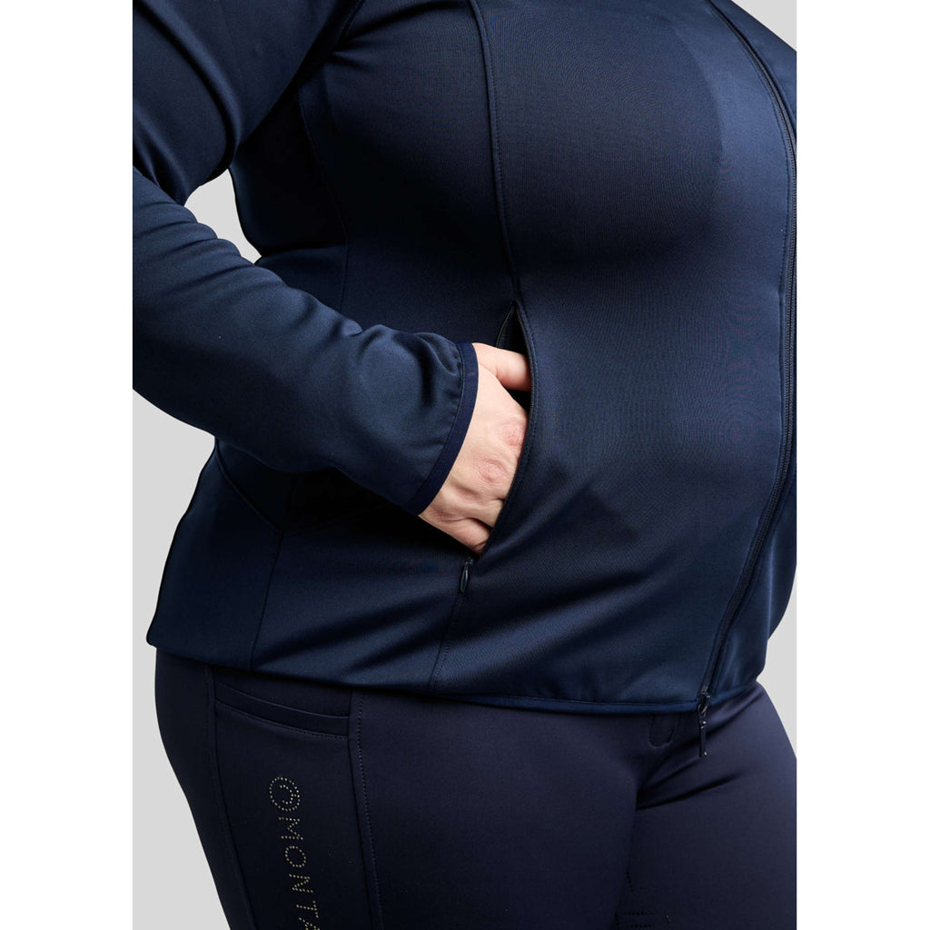 Montar Sudadera con capucha y cremallera MoFlair Curve Navy