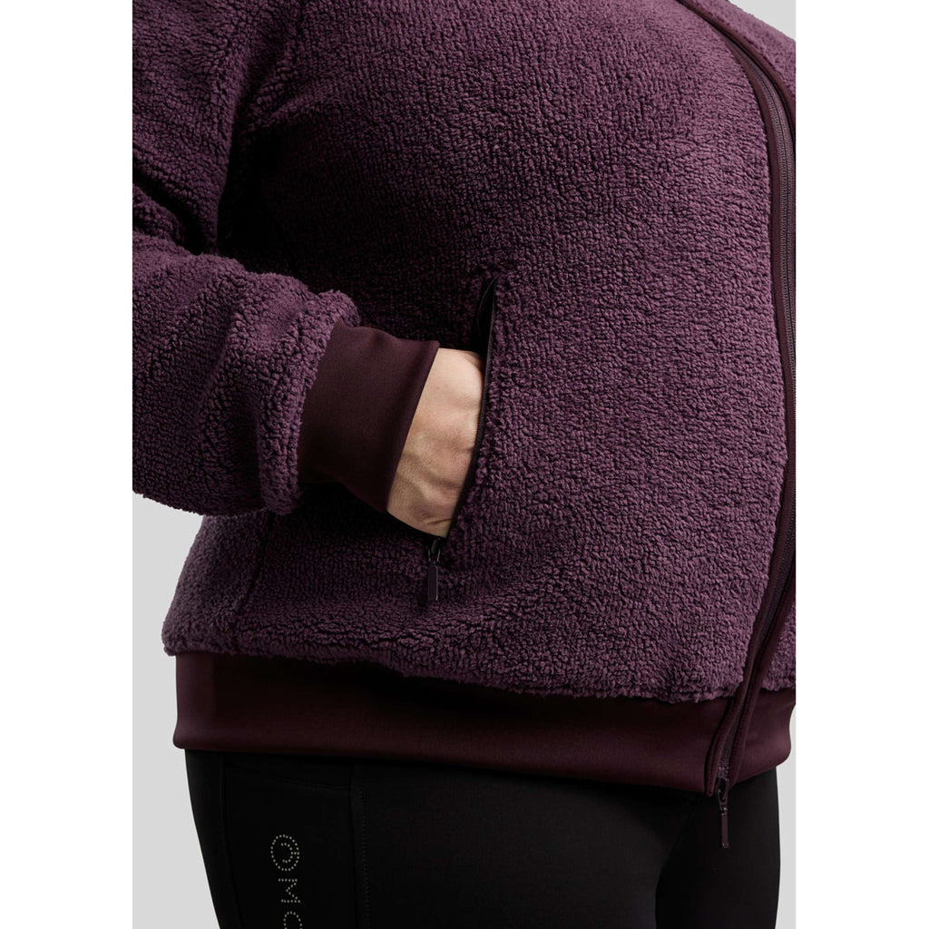 Montar Sudadera con capucha y cremallera MoFia Curve Teddy Fig