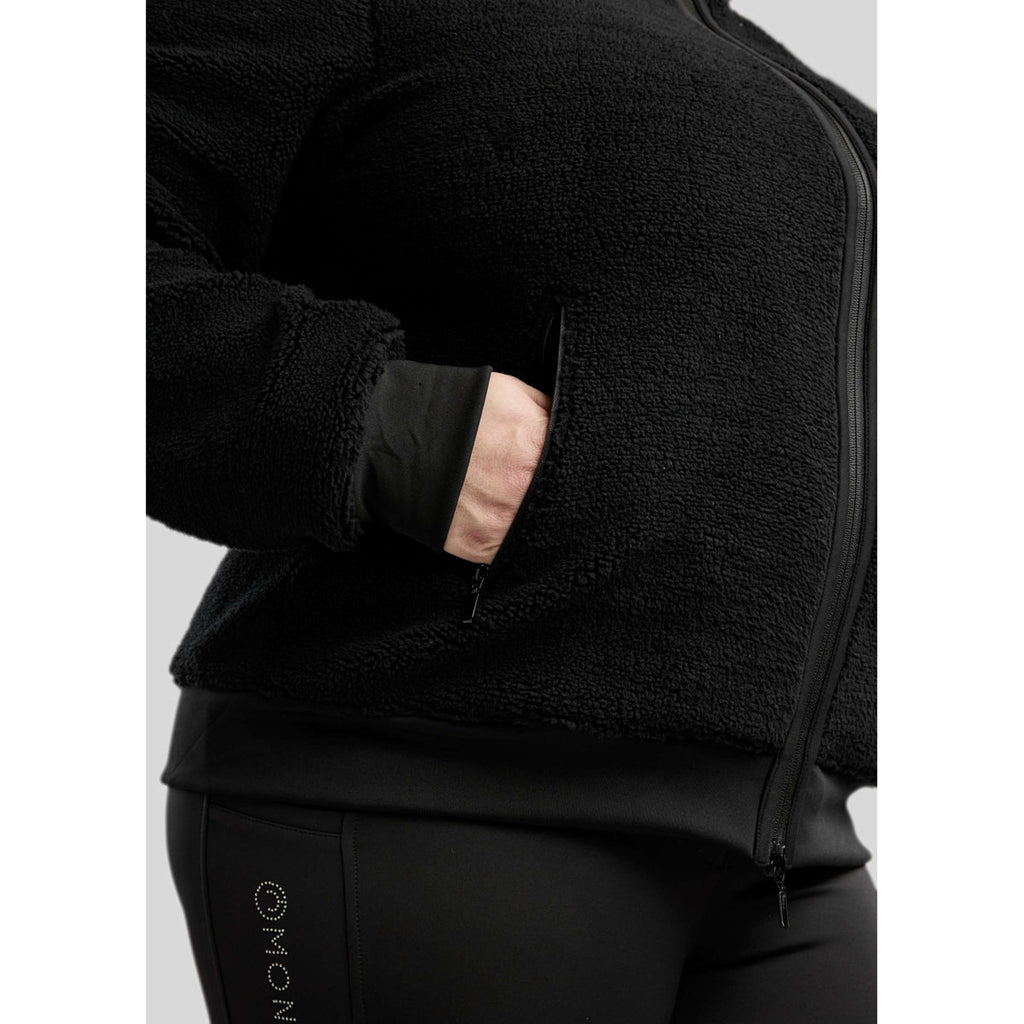 Montar Sudadera con capucha y cremallera MoFia Curve Teddy Negro