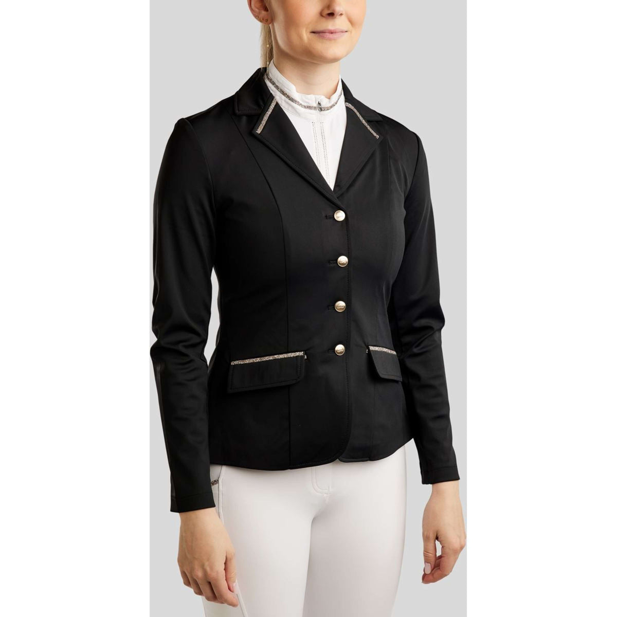 Montar Chaqueta de Competición MoLila Champagne Crystals Negro