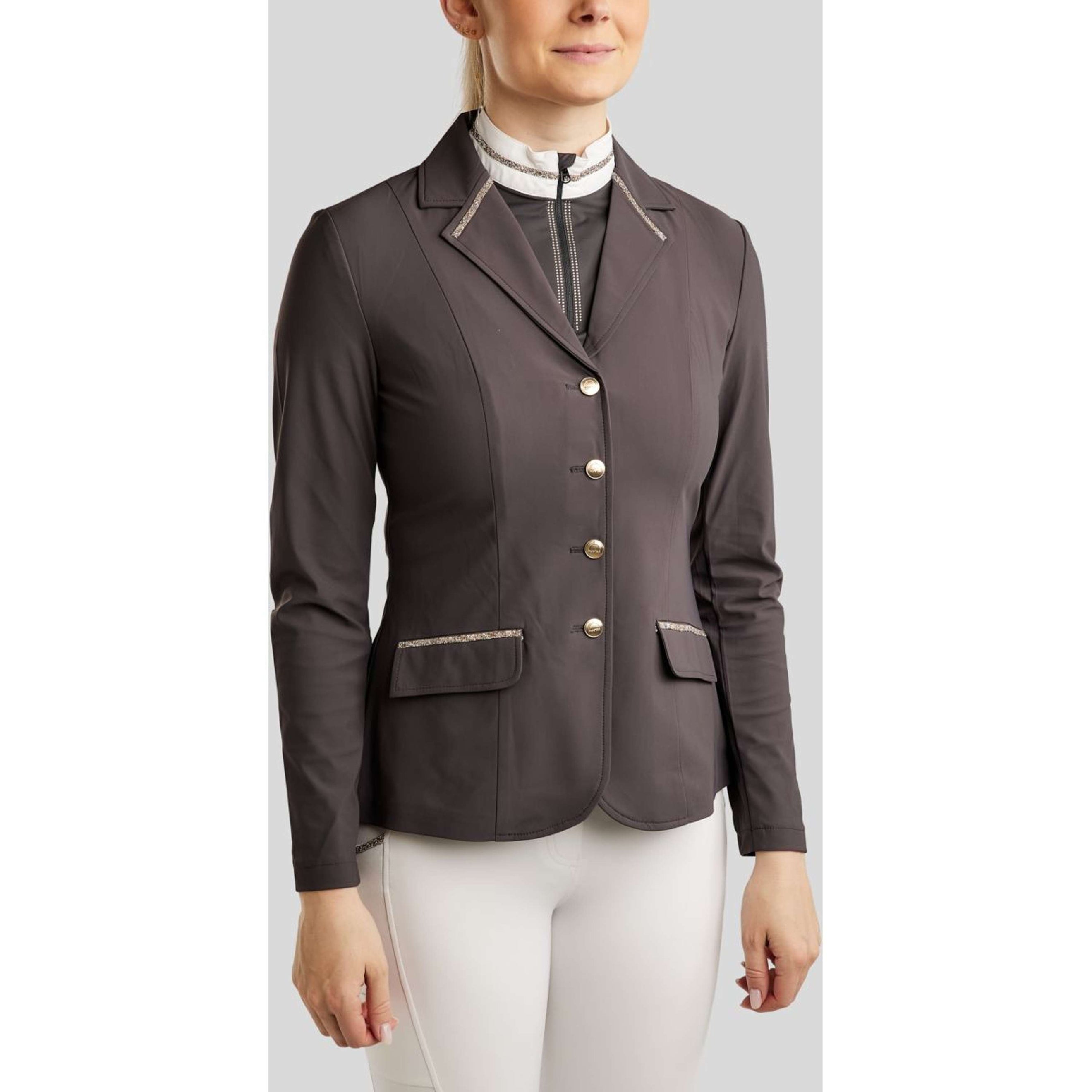 Montar Chaqueta de Competición MoLila Champagne Crystals Slate Grey Montar Chaqueta de Competición MoLila Champagne Crystals Slate Grey