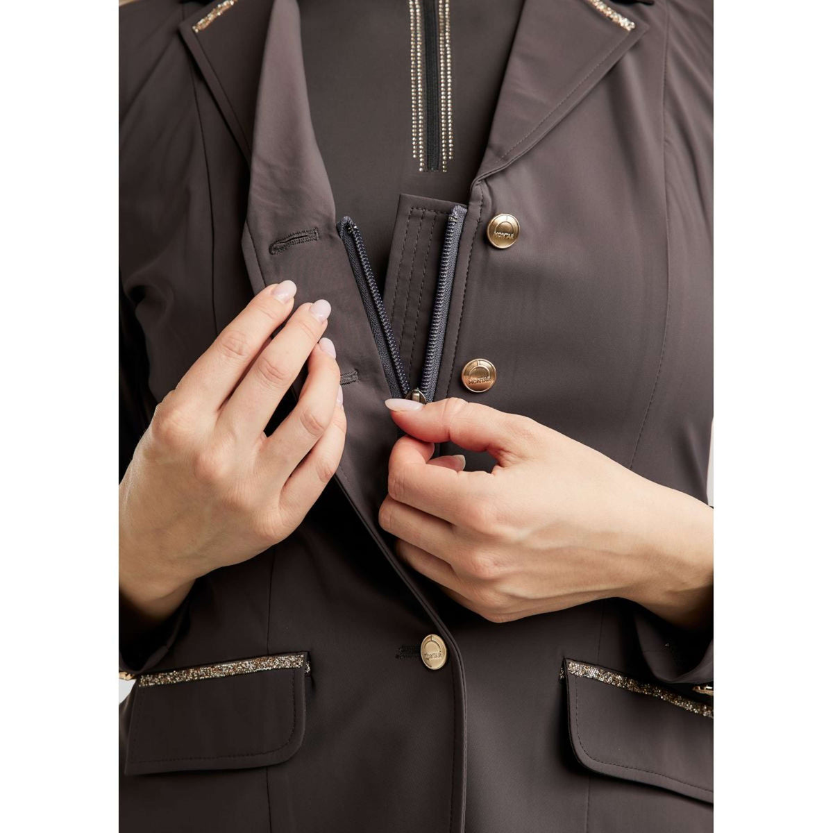 Montar Chaqueta de Competición MoLila Champagne Crystals Slate Grey