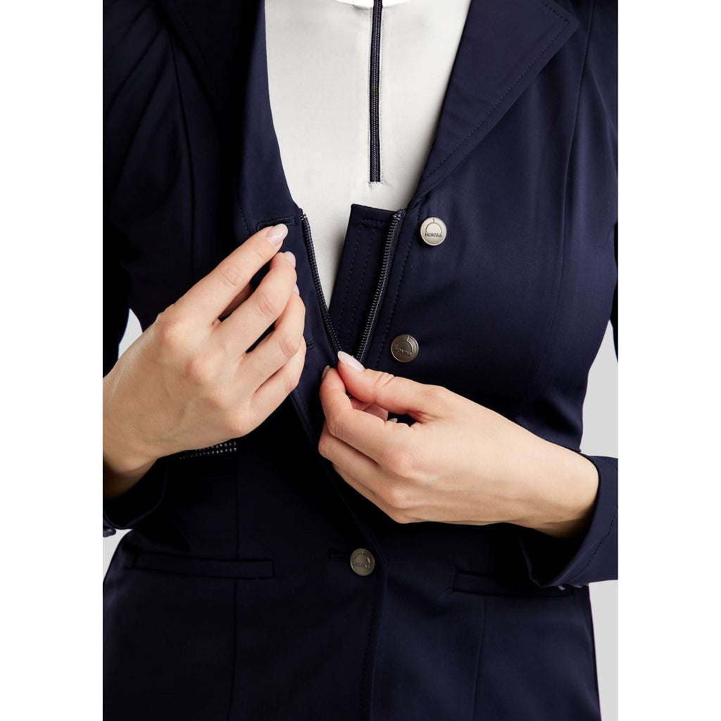 Montar Chaqueta de Competición MoPearl Pintucks Gun Metal Crystals Navy