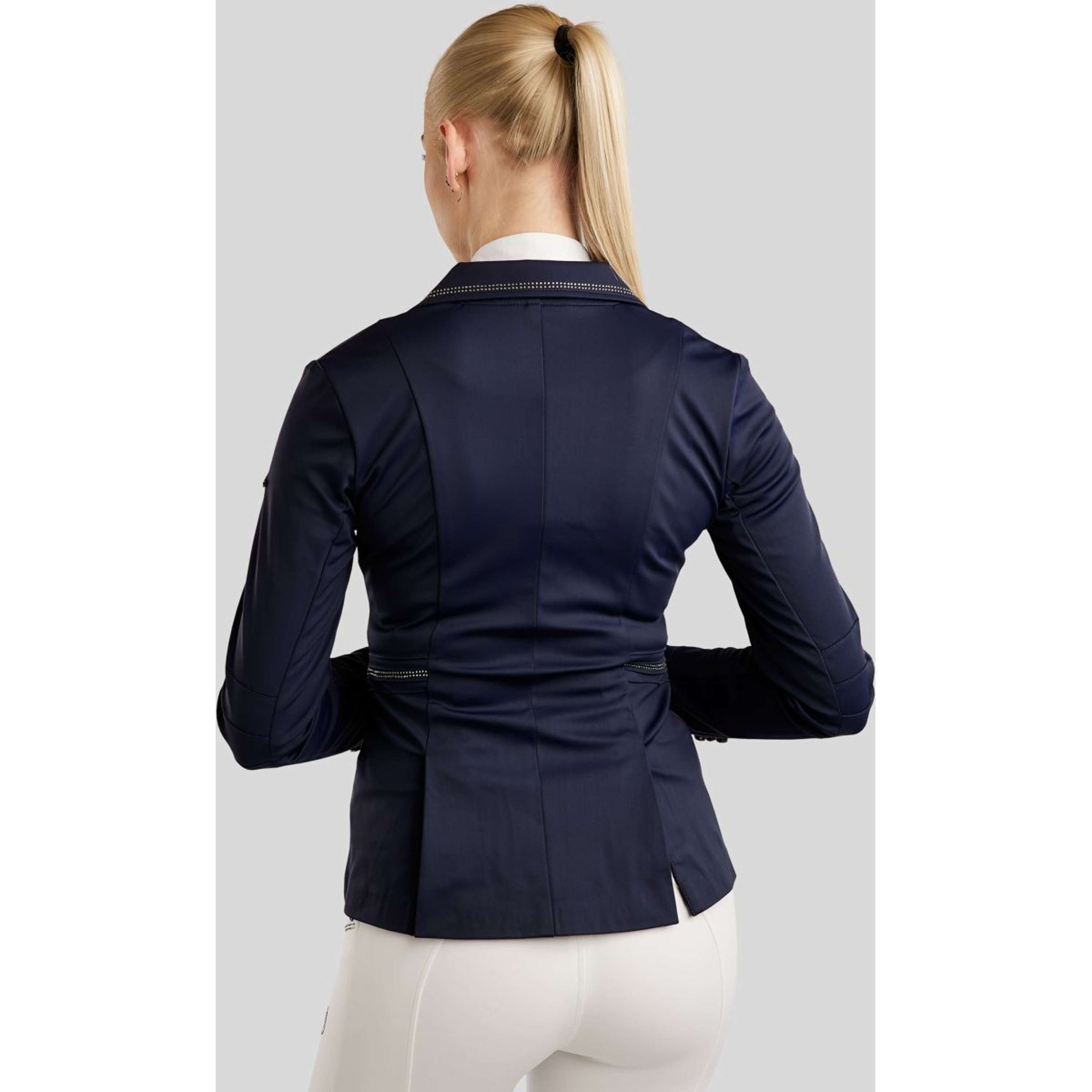 Montar Chaqueta de Competición MoPearl Pintucks Gun Metal Crystals Navy Montar Chaqueta de Competición MoPearl Pintucks Gun Metal Crystals Navy