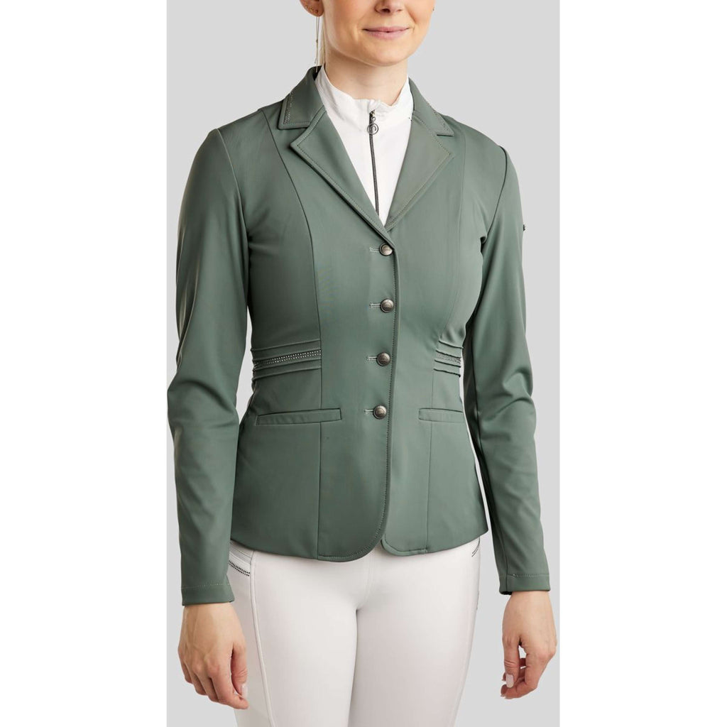 Montar Chaqueta de Competición MoPearl Pintucks Gun Metal Crystals Jade