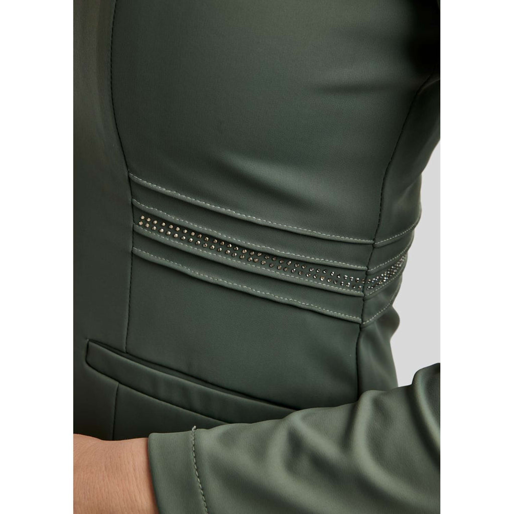 Montar Chaqueta de Competición MoPearl Pintucks Gun Metal Crystals Jade