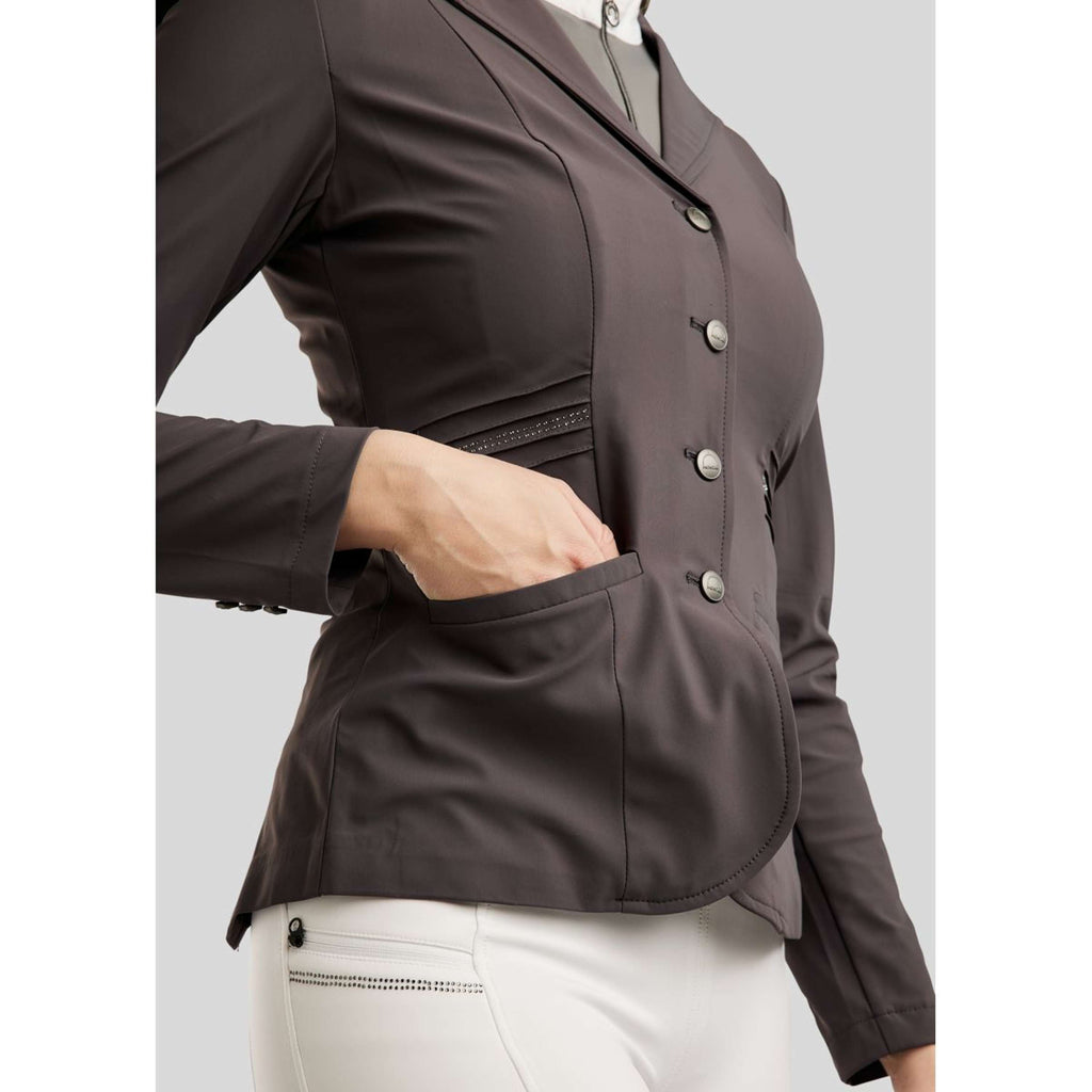 Montar Chaqueta de Competición MoPearl Pintucks Gun Metal Crystals Slate Grey
