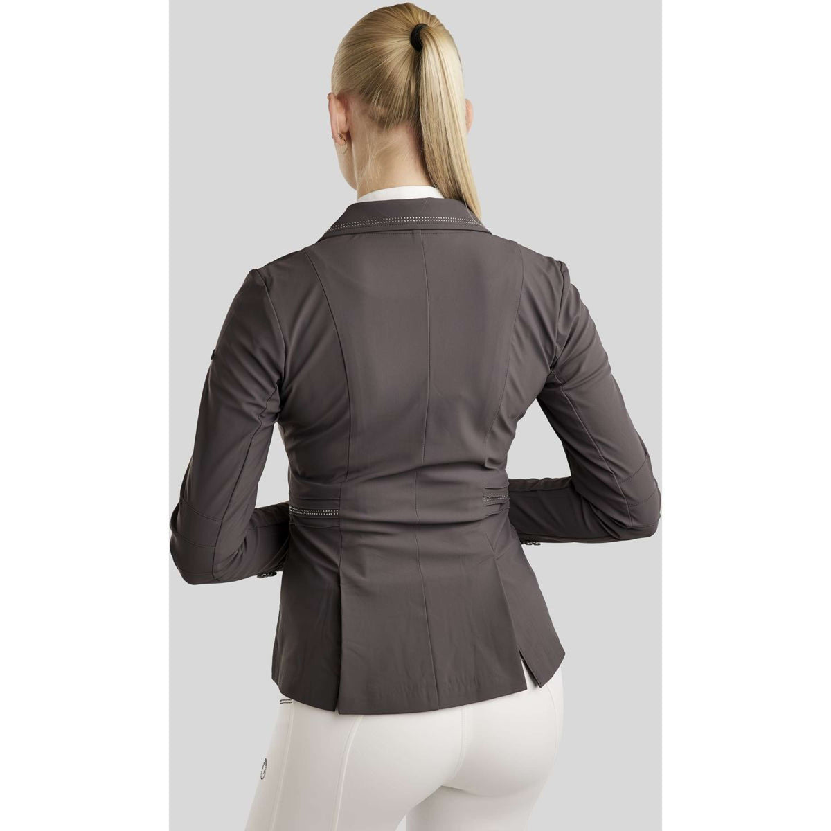 Montar Chaqueta de Competición MoPearl Pintucks Gun Metal Crystals Slate Grey