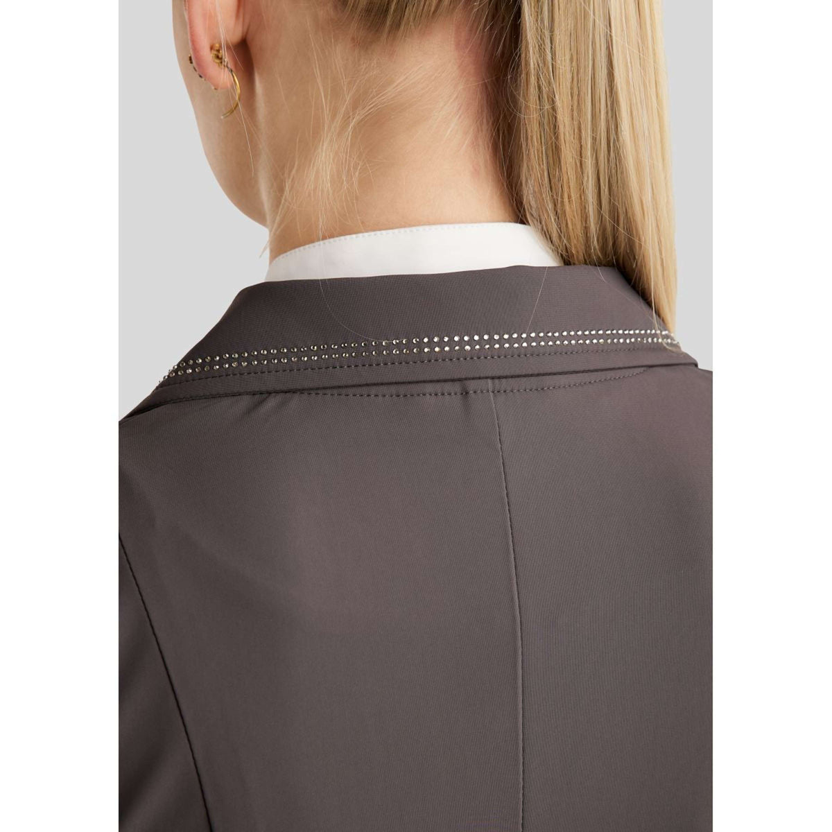 Montar Chaqueta de Competición MoPearl Pintucks Gun Metal Crystals Slate Grey