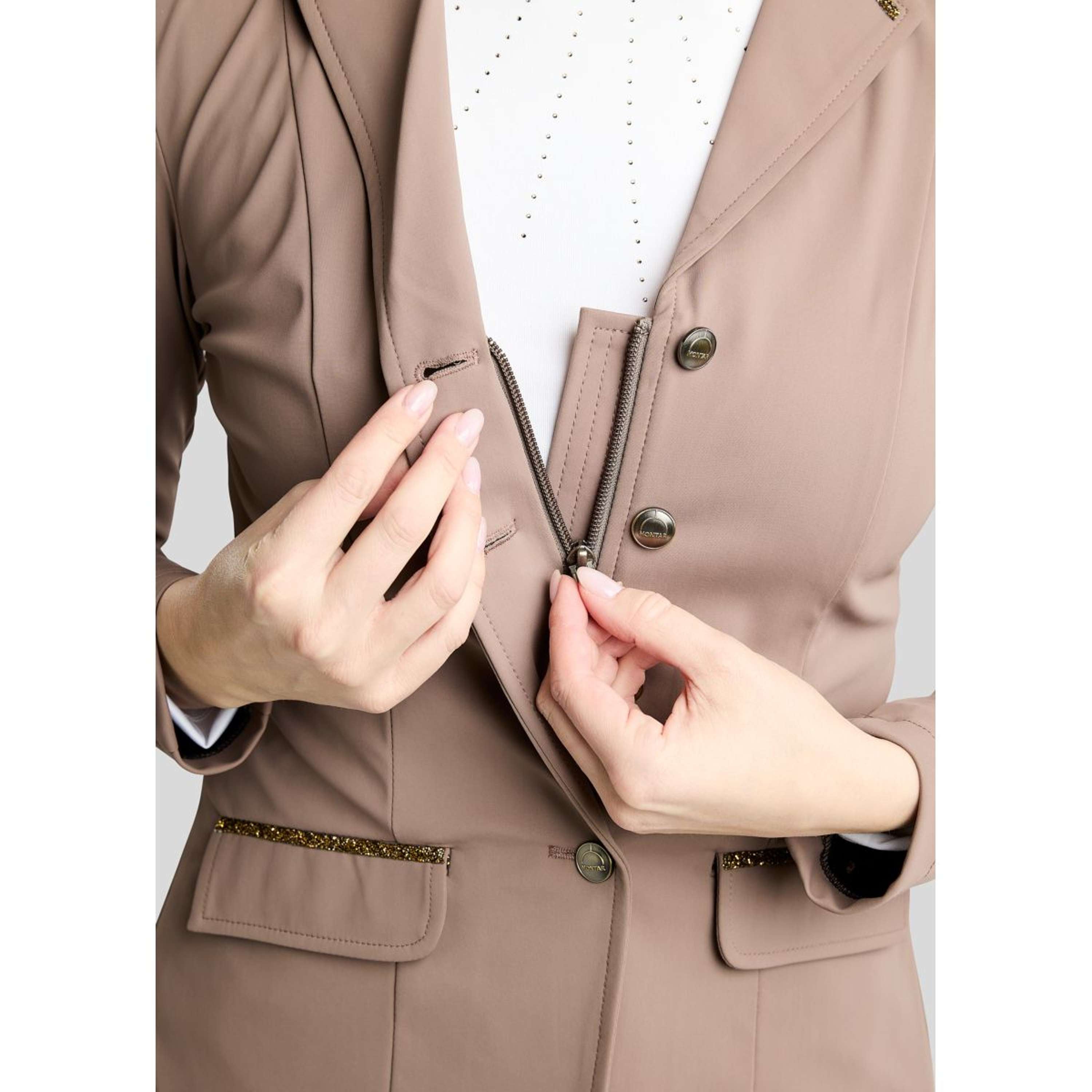 Montar Chaqueta de Competición MoEve Golden Quartz Crystals Nougat Brown