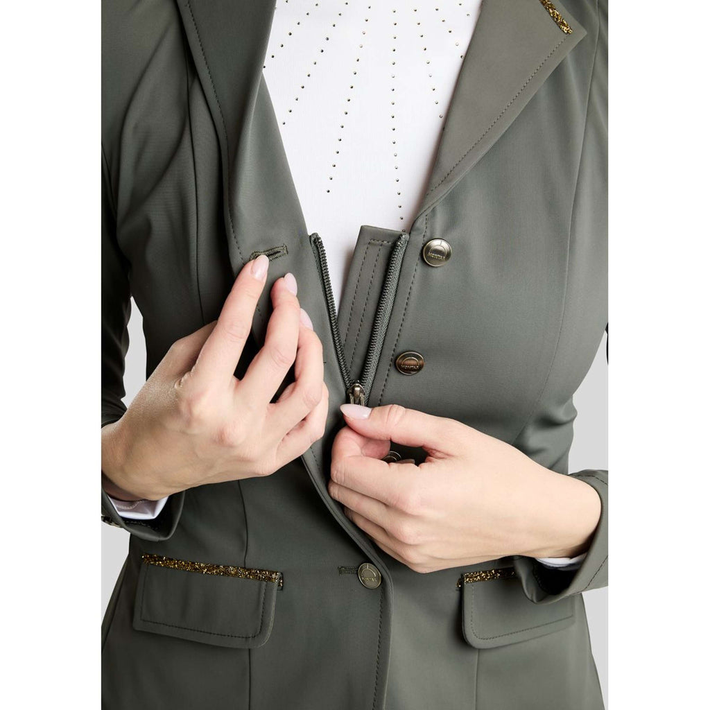 Montar Chaqueta de Competición MoEve Golden Quartz Crystals Forest Green