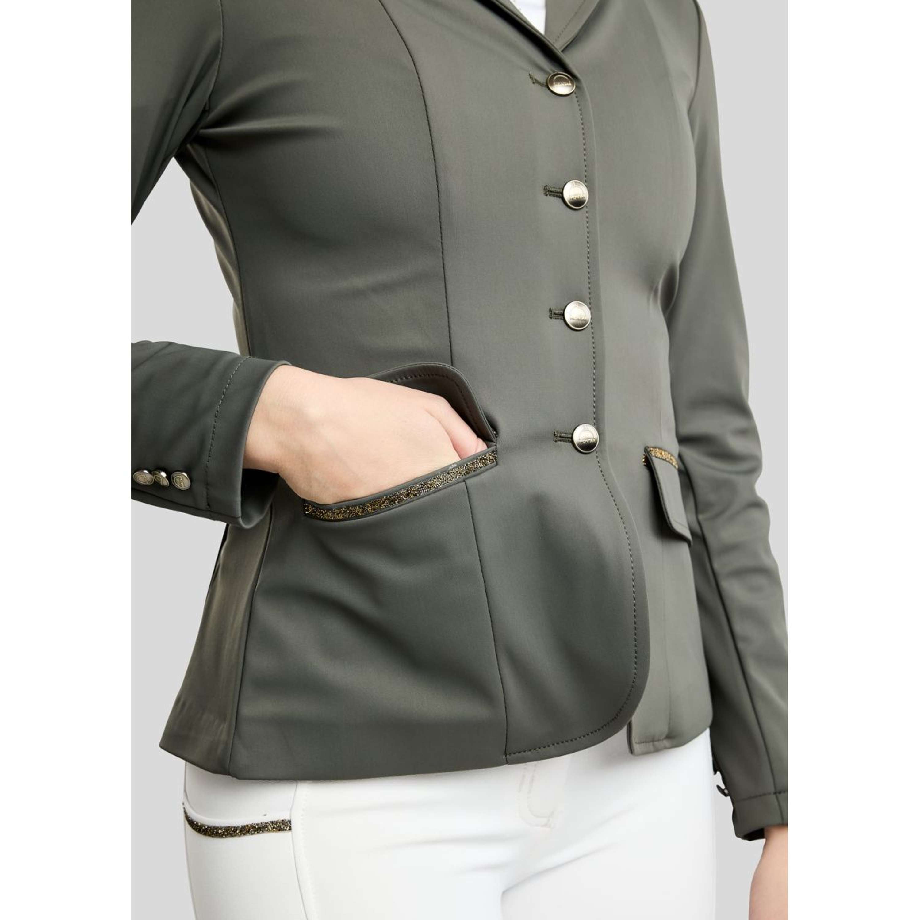 Montar Chaqueta de Competición MoEve Golden Quartz Crystals Forest Green