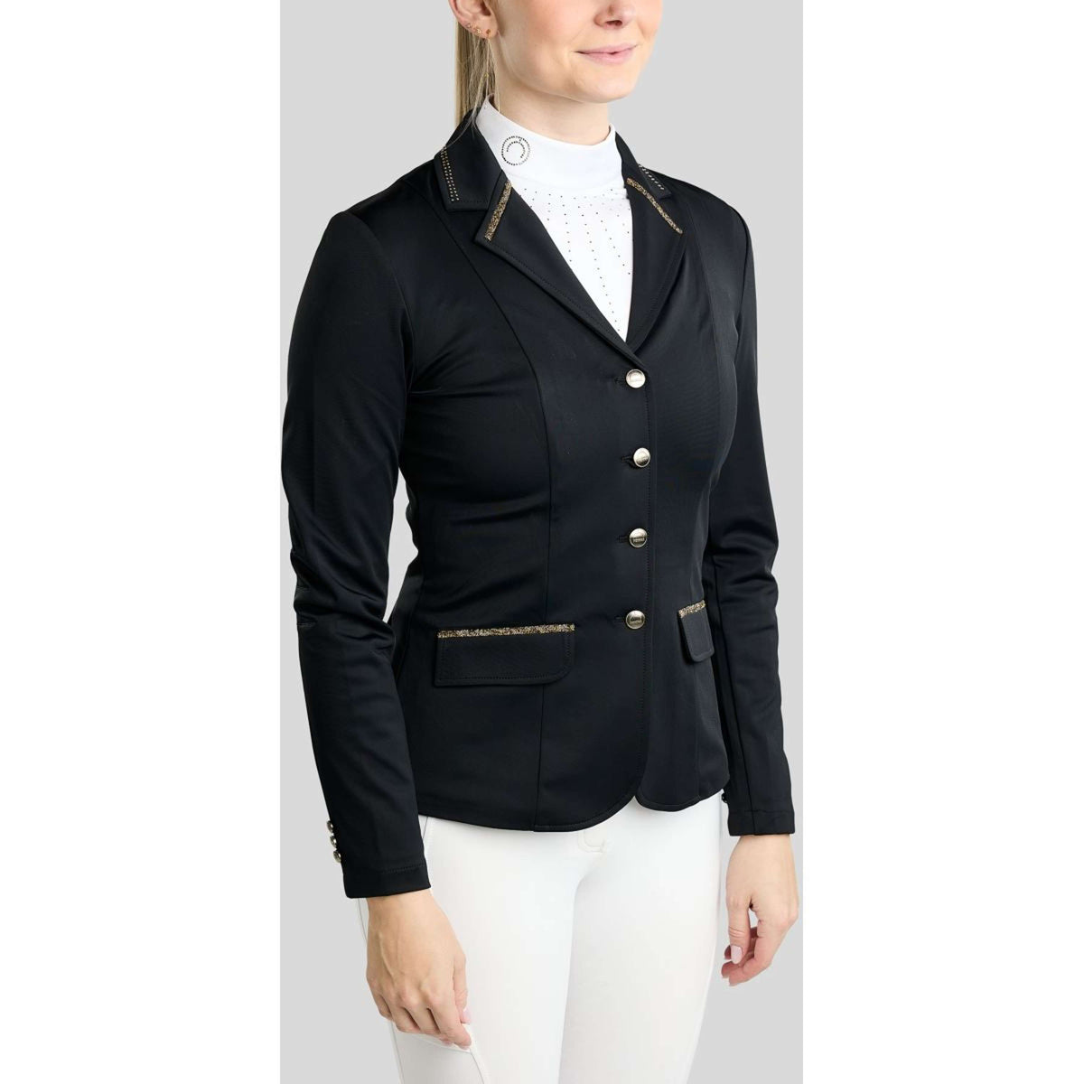 Montar Chaqueta de Competición MoEve Golden Quartz Crystals Negro