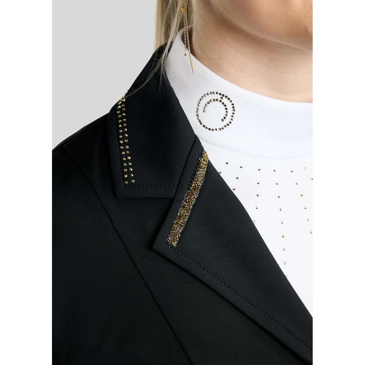 Montar Chaqueta de Competición MoEve Golden Quartz Crystals Negro