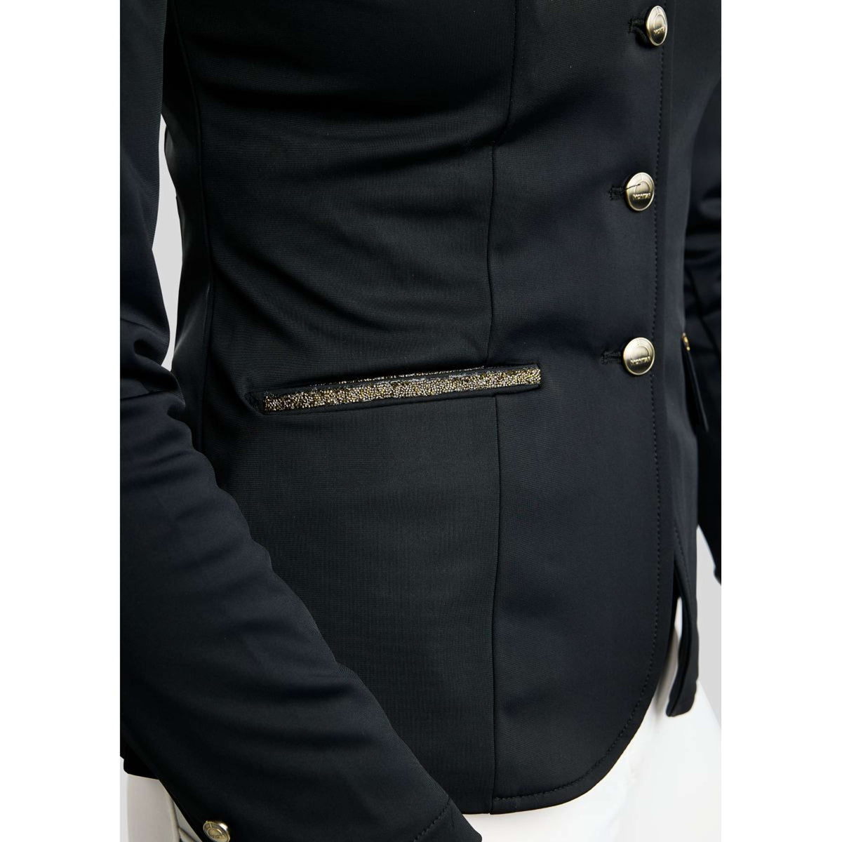Montar Chaqueta de Competición MoEve Golden Quartz Crystals Negro