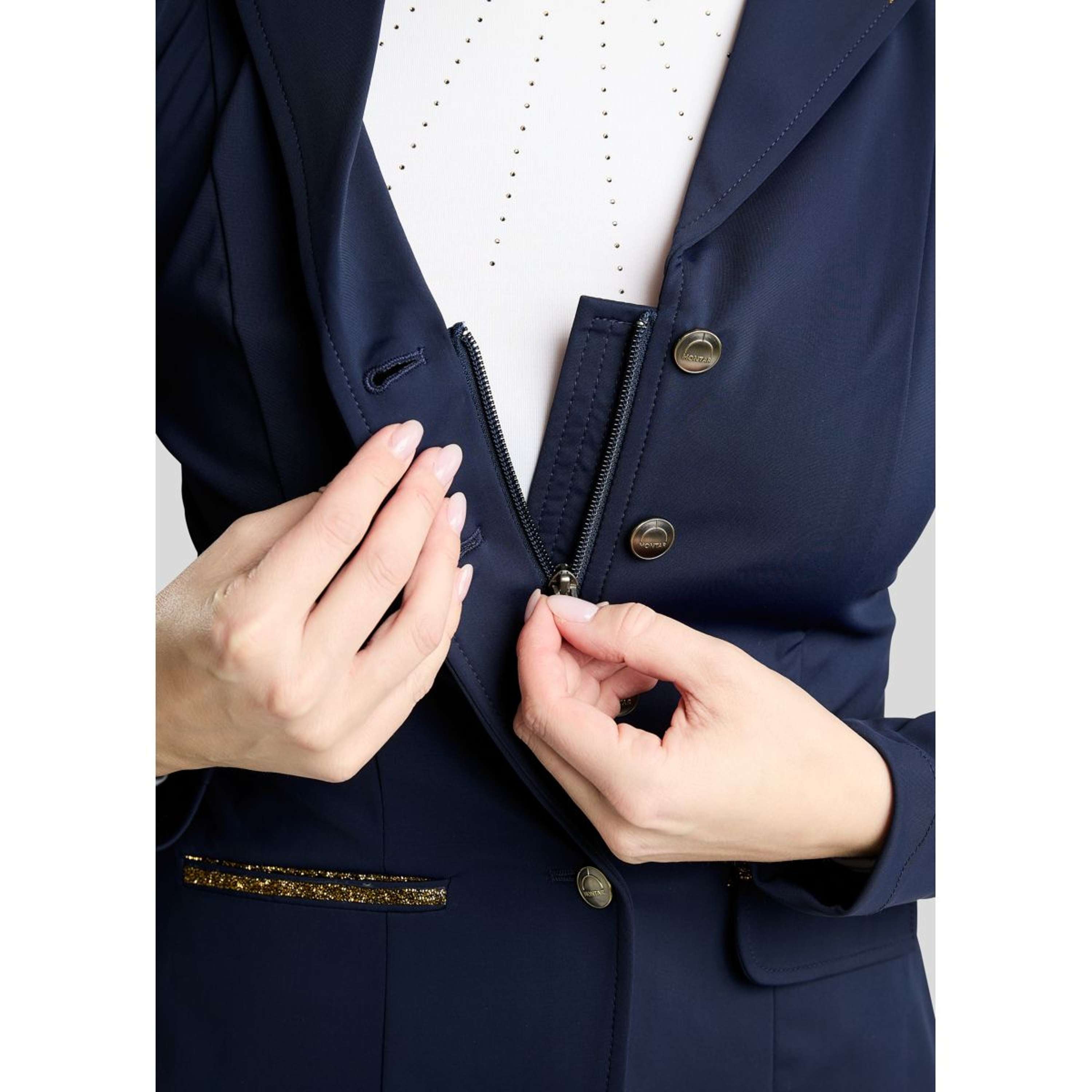 Montar Chaqueta de Competición MoEve Golden Quartz Crystals Navy