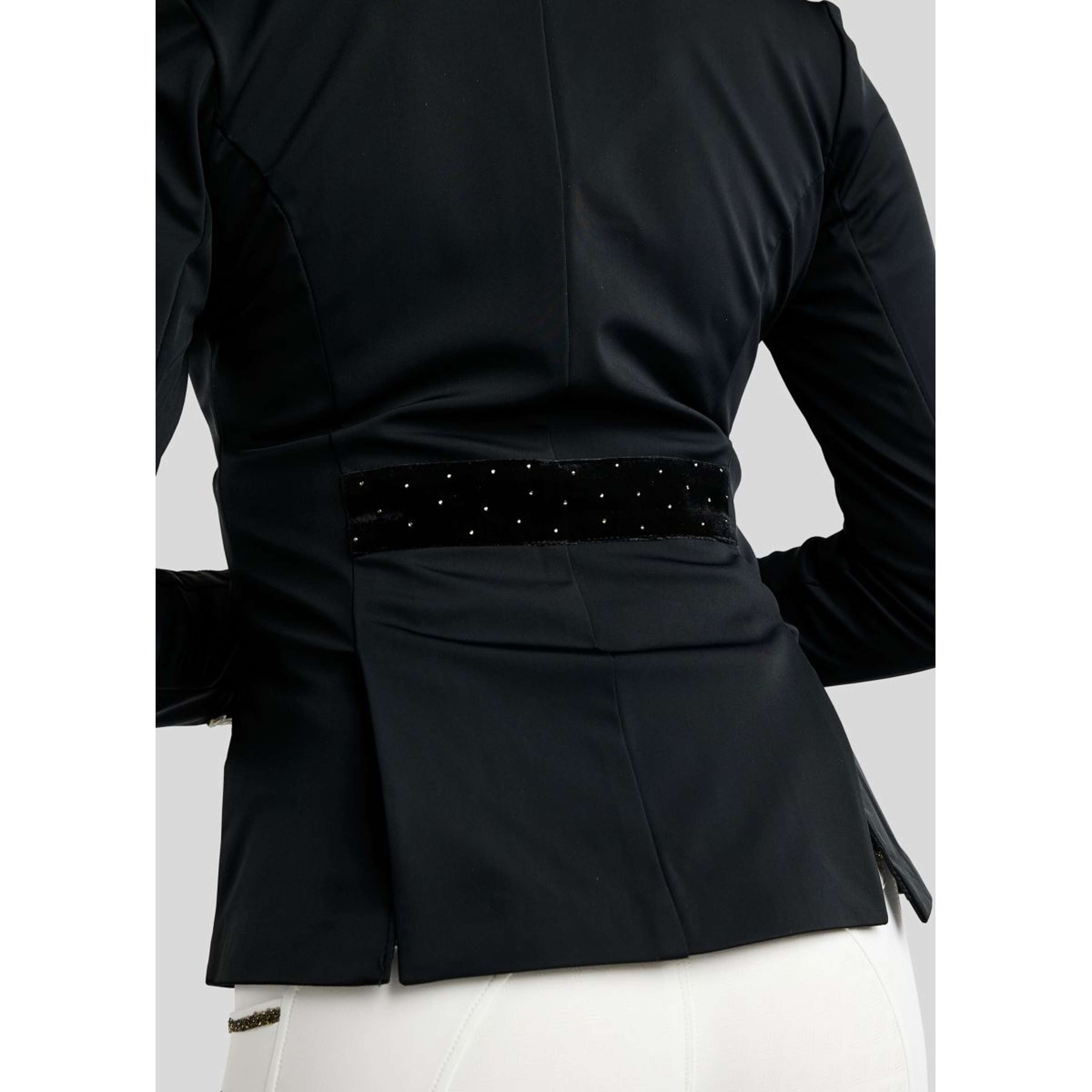 Montar Chaqueta de Competición MoValerie Velvet Details Golden Quartz Crystals Negro