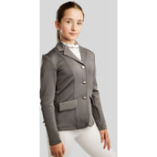 Montar Chaqueta de Competición MoPearl Pintucks Gun Metal Crystals Junior Gris