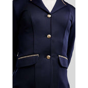 Montar Chaqueta de Competición MoPearl Pintucks Gun Metal Crystals Junior Navy