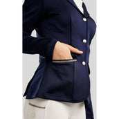 Montar Chaqueta de Competición MoPearl Pintucks Gun Metal Crystals Junior Navy