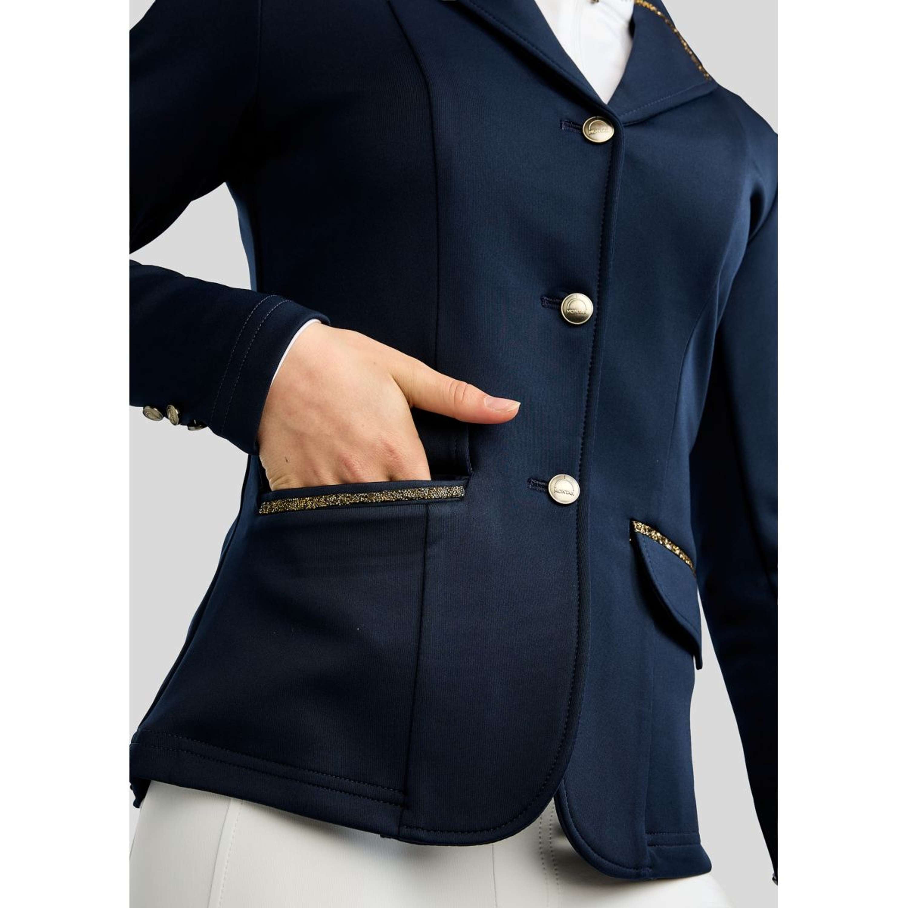 Montar Chaqueta de Competición MoEve Golden Quartz Crystals Kids Navy