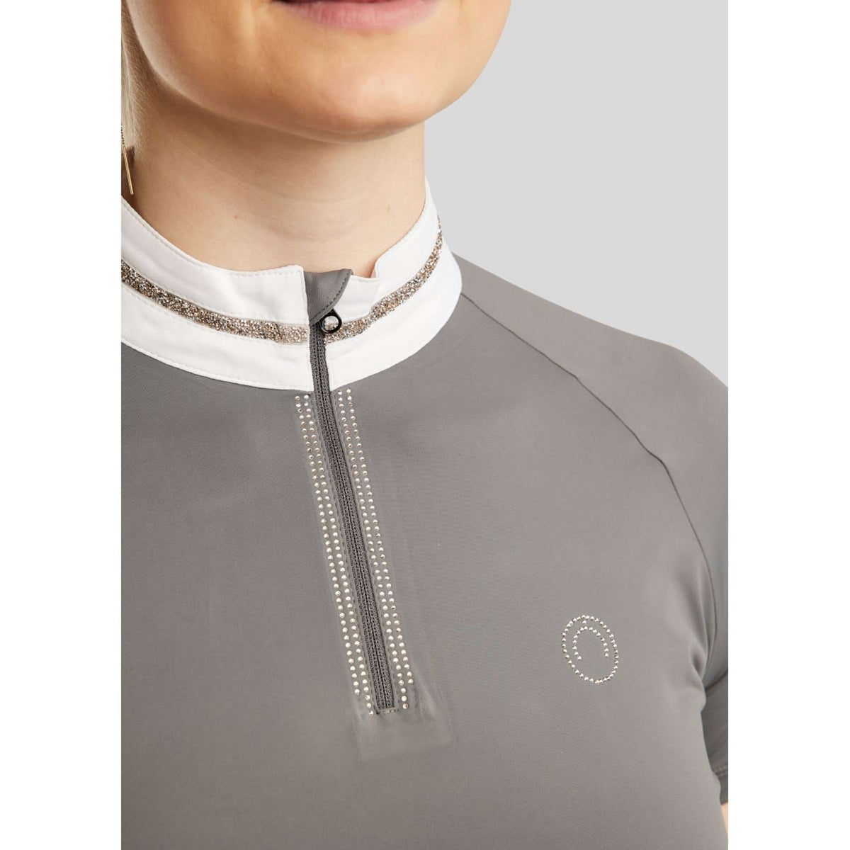 Montar Camiseta de Competición MoLila Champagne Crystals Gris