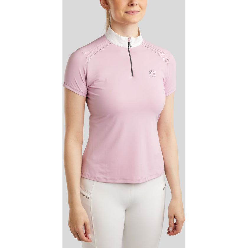 Montar Camiseta de Competición MoPearl Pintucks Gun Metal Crystals Candy Pink