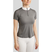 Montar Camiseta de Competición MoPearl Pintucks Gun Metal Crystals Gris