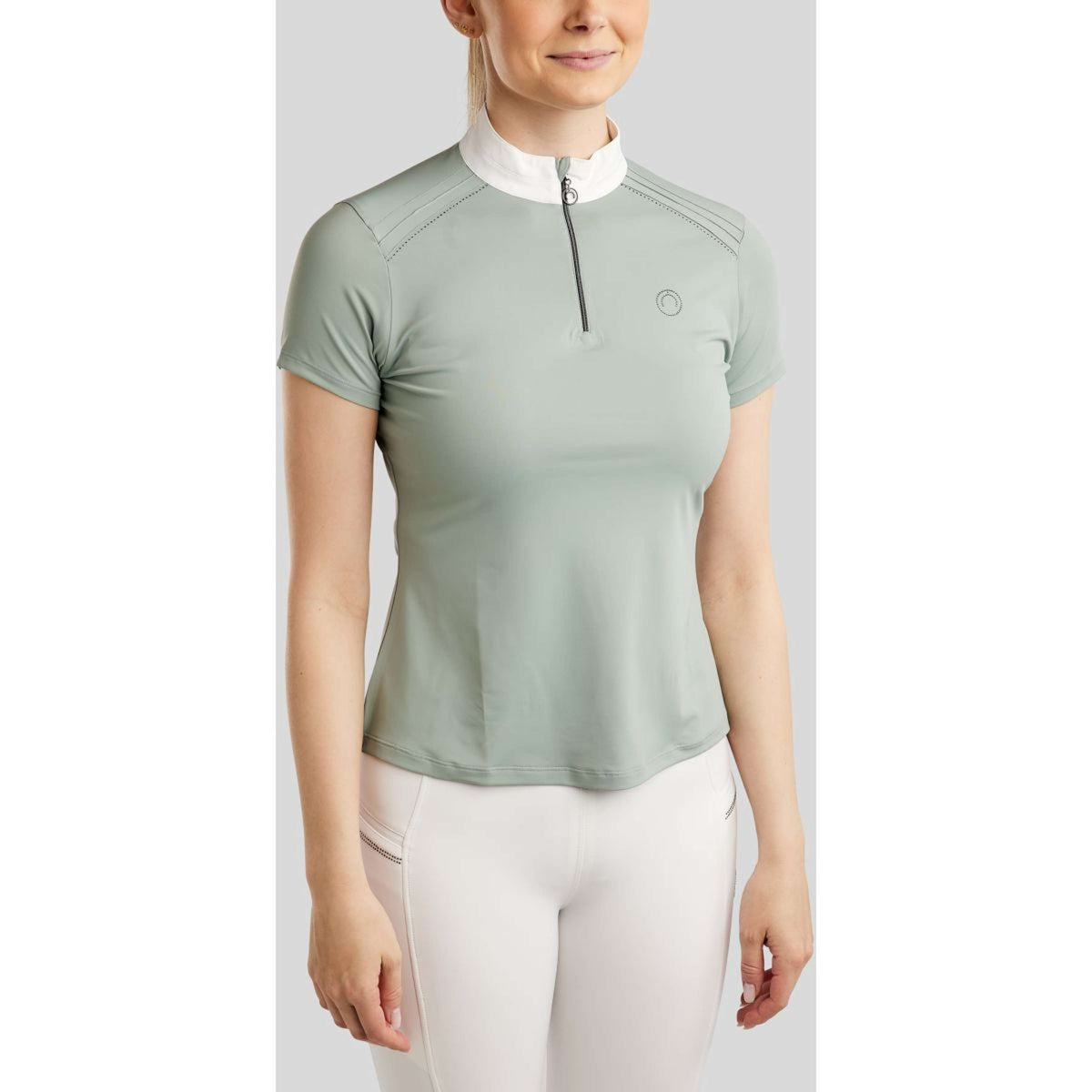 Montar Camiseta de Competición MoPearl Pintucks Gun Metal Crystals Turin