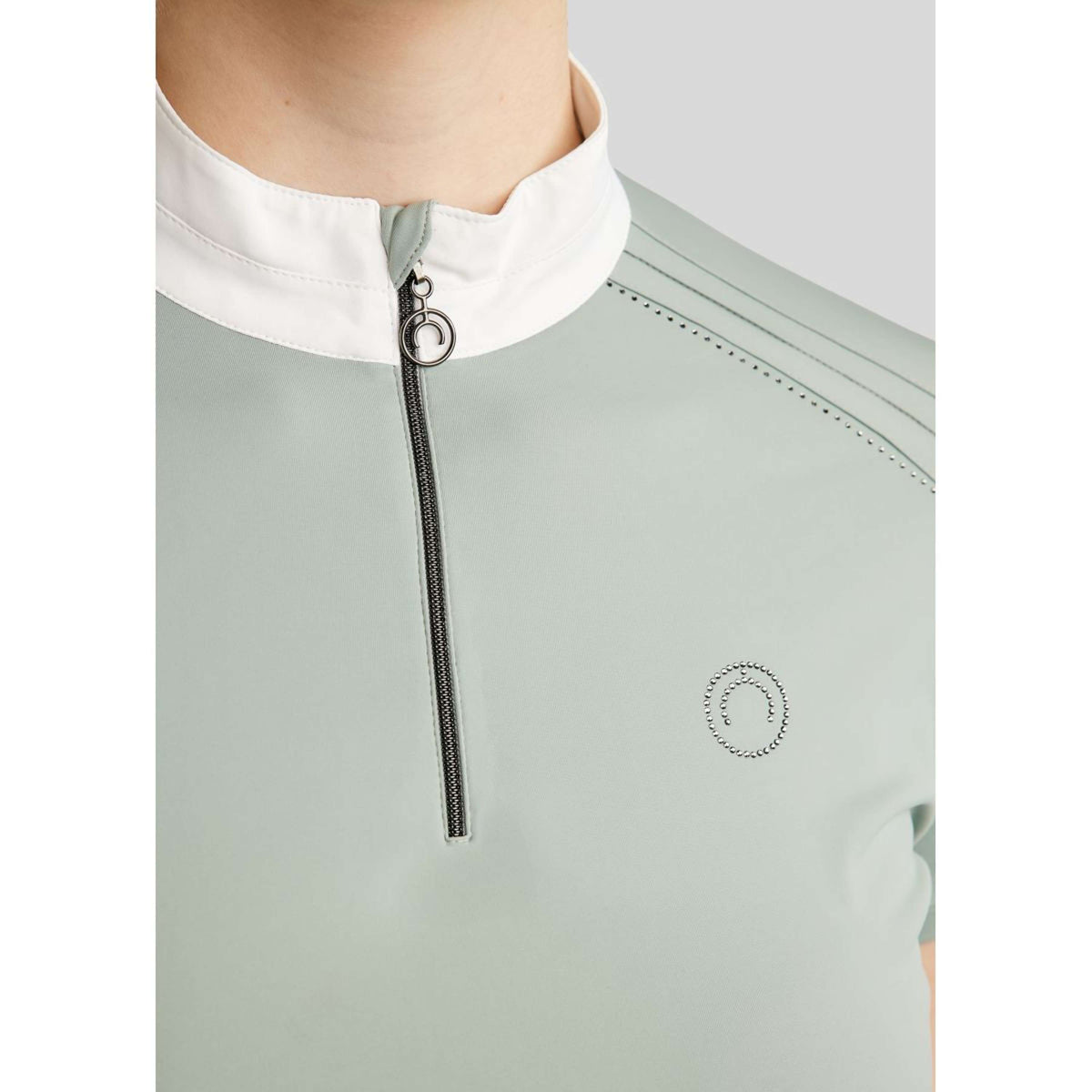 Montar Camiseta de Competición MoPearl Pintucks Gun Metal Crystals Turin