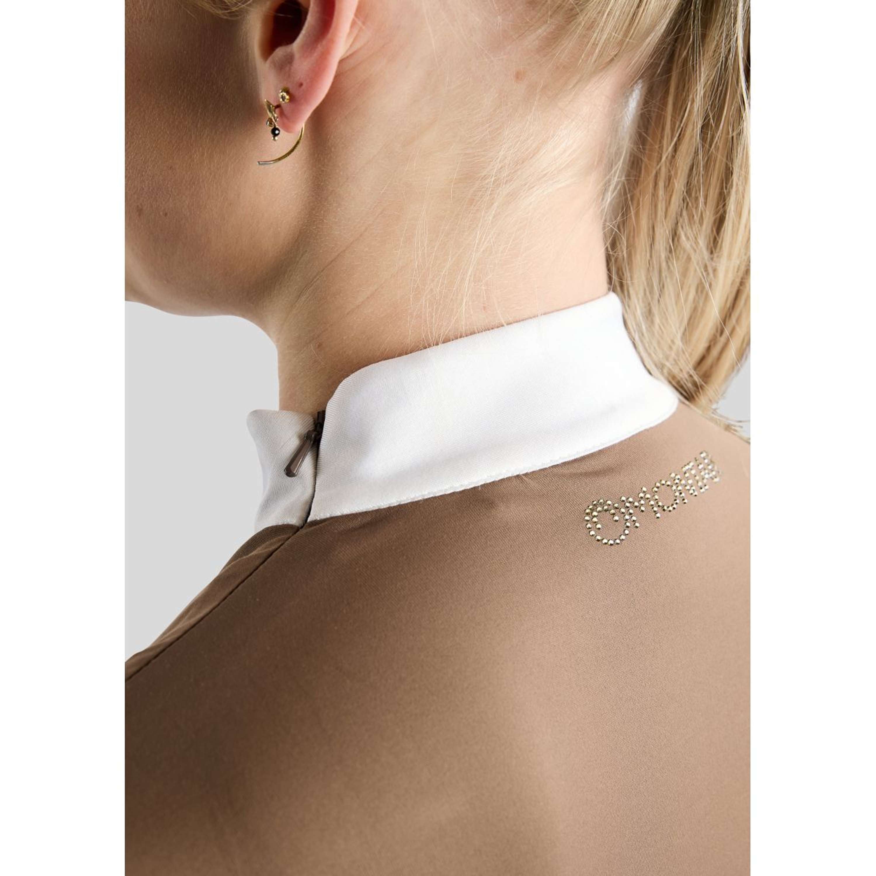 Montar Camiseta de Competición MoEve Golden Quartz Crystals Mangas Largas Nougat Brown