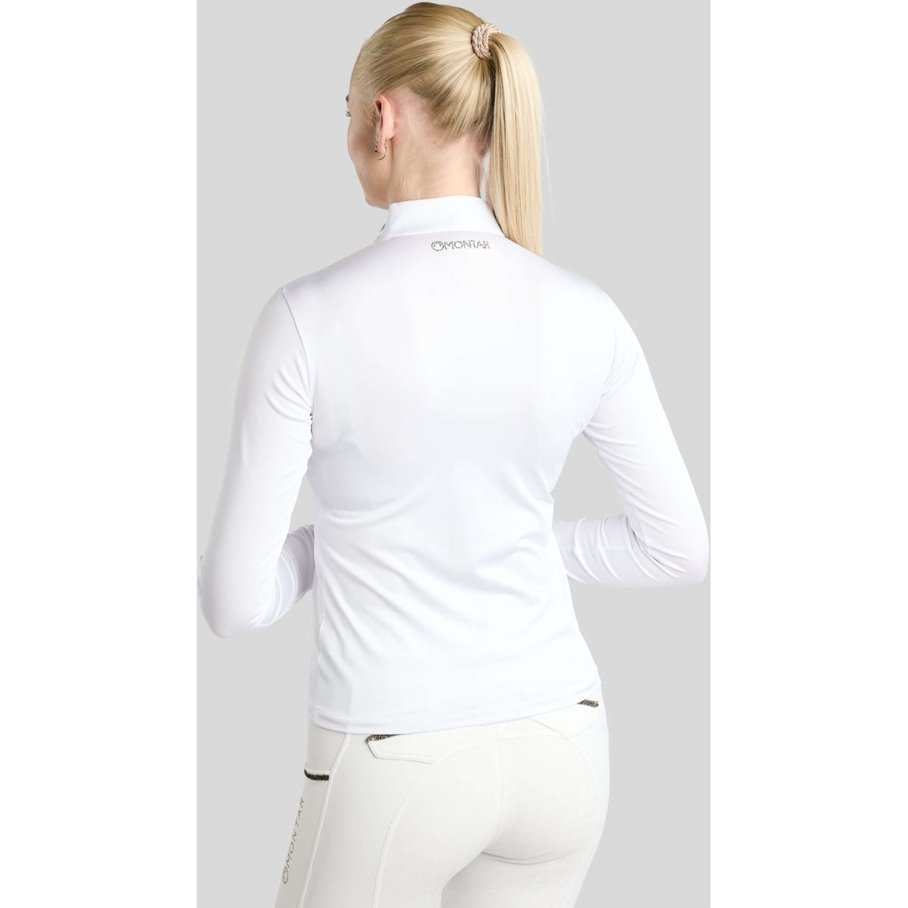 Montar Camiseta de Competición MoEve Golden Quartz Crystals Mangas Largas Blanco